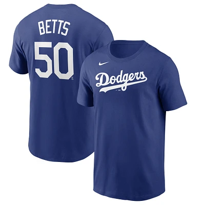 Men's Nike Mookie Betts Royal Los Angeles Dodgers Name & Number T-Shirt
