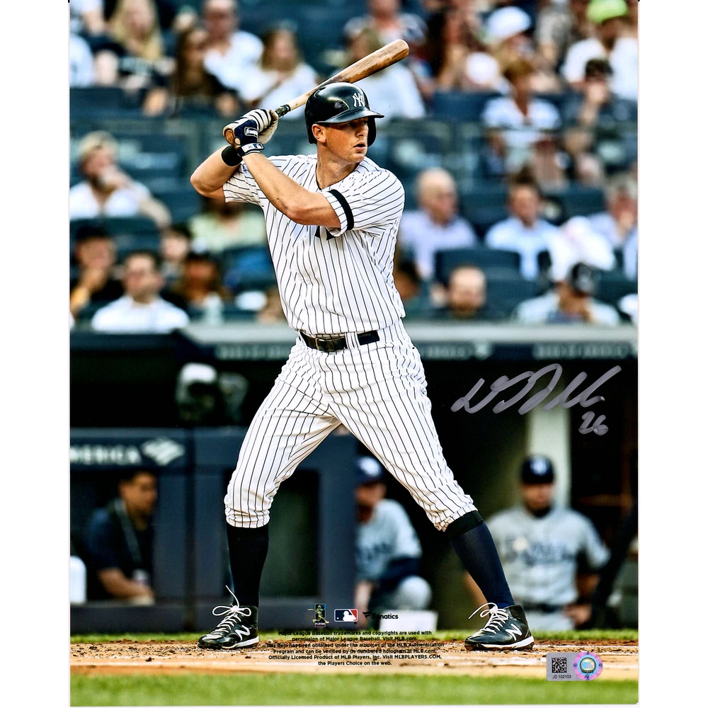 DJ LeMahieu New York Yankees Autographed 8" x 10" Hitting Photograph