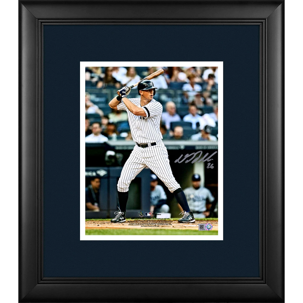 DJ LeMahieu New York Yankees Framed Autographed 8" x 10" Hitting Photograph