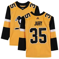 Tristan Jarry Pittsburgh Penguins Autographed Gold Adidas Authentic Jersey