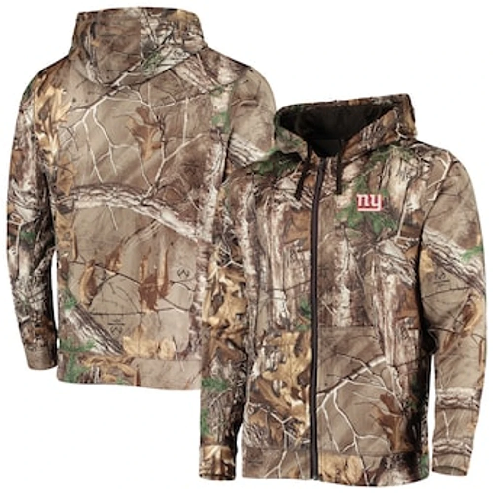 Men's Dunbrooke Realtree Camo New York Giants Trophy Tech Fleece Full-Zip Hoodie