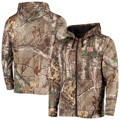 Men's Dunbrooke Realtree Camo New York Giants Trophy Tech Fleece Full-Zip Hoodie