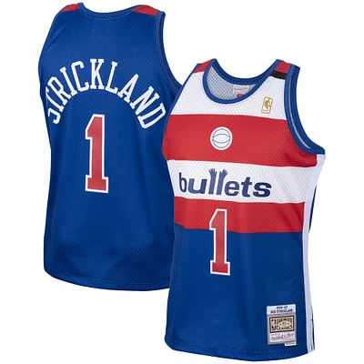 Men's Mitchell & Ness Rod Strickland Royal Washington Bullets 1996/97 Hardwood Classics Swingman Jersey