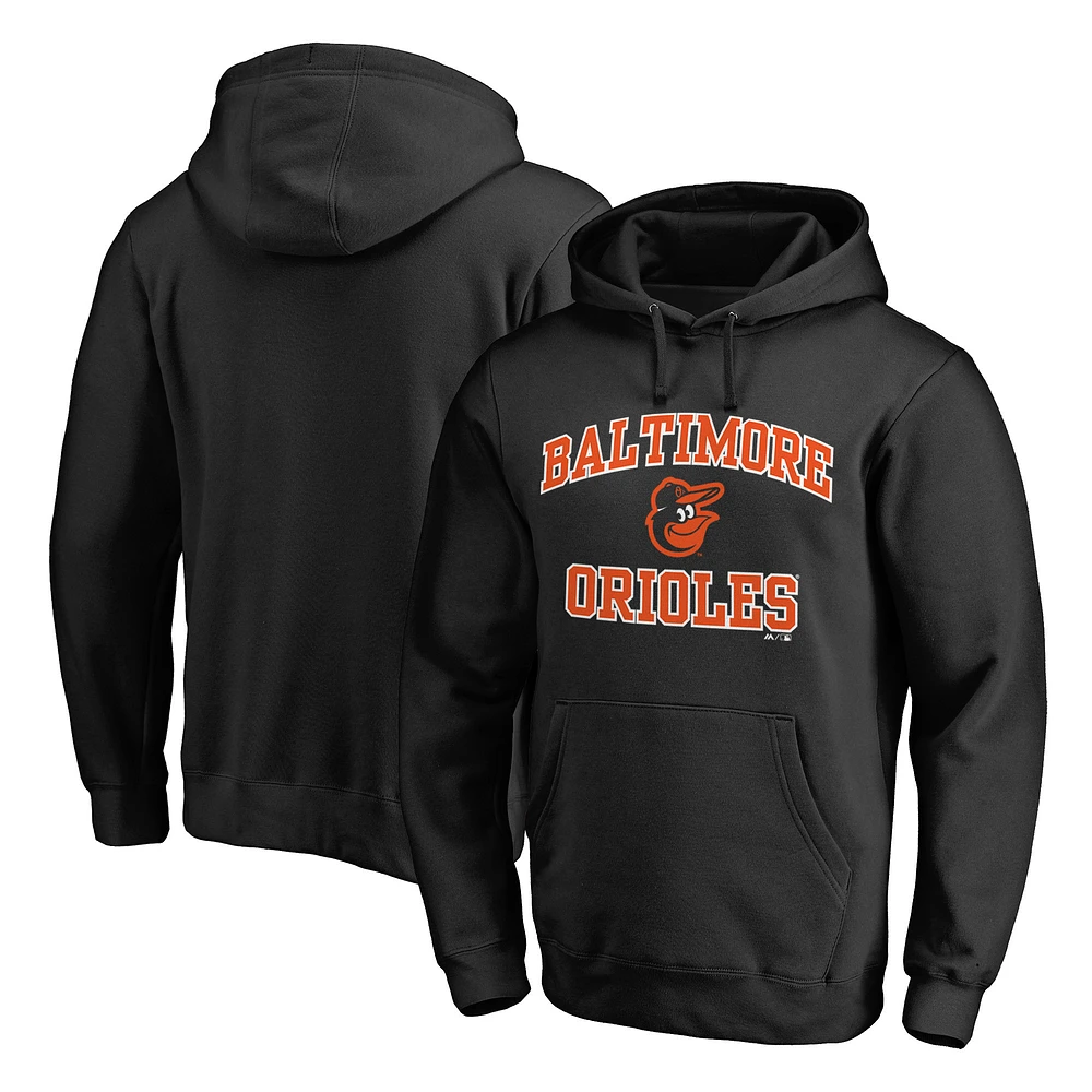 Men's Fanatics MTO Label Black Baltimore Orioles Heart & Soul Pullover Hoodie