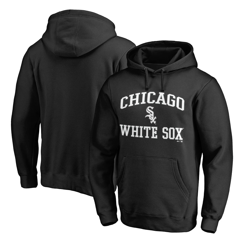 Men's Fanatics MTO Label Black Chicago White Sox Heart & Soul Pullover Hoodie