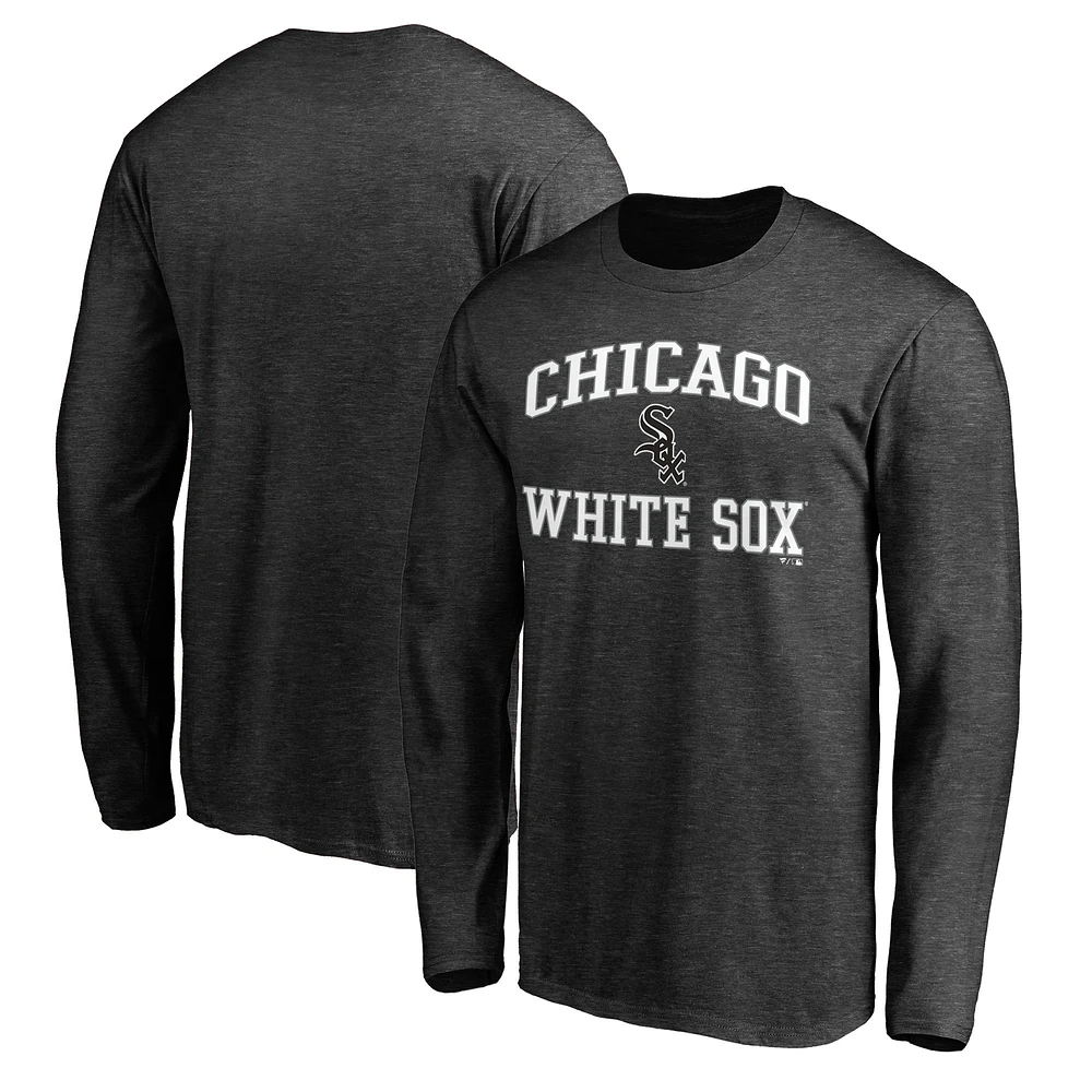 Men's Charcoal Chicago White Sox Team Heart & Soul Long Sleeve T-Shirt