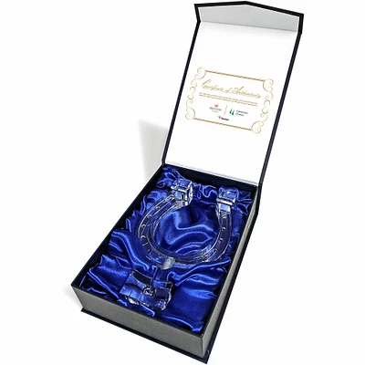 Churchill Downs Crystal Horseshoe with Race-Used Kentucky Derby Dirt