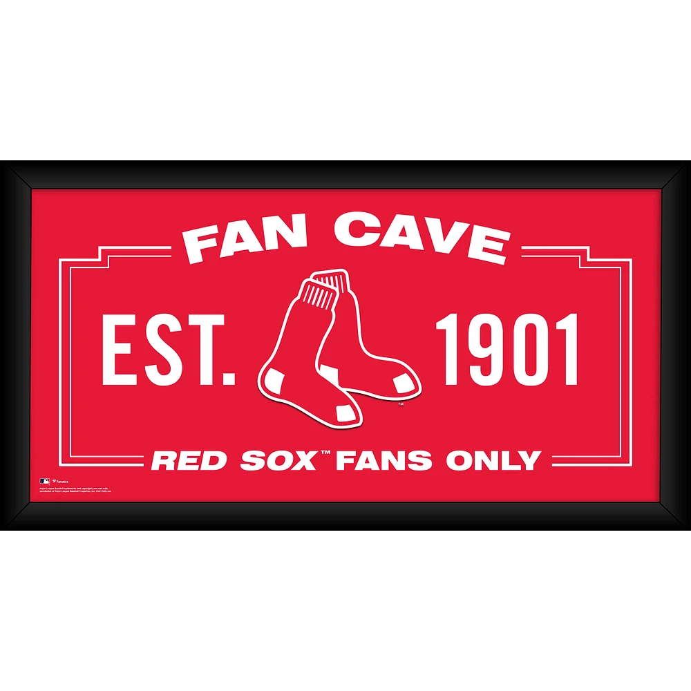 Boston Red Sox Framed 10" x 20" Fan Cave Collage
