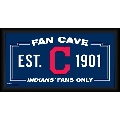 Cleveland Indians Framed 10" x 20" Fan Cave Collage