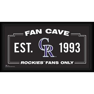 Colorado Rockies Framed 10" x 20" Fan Cave Collage
