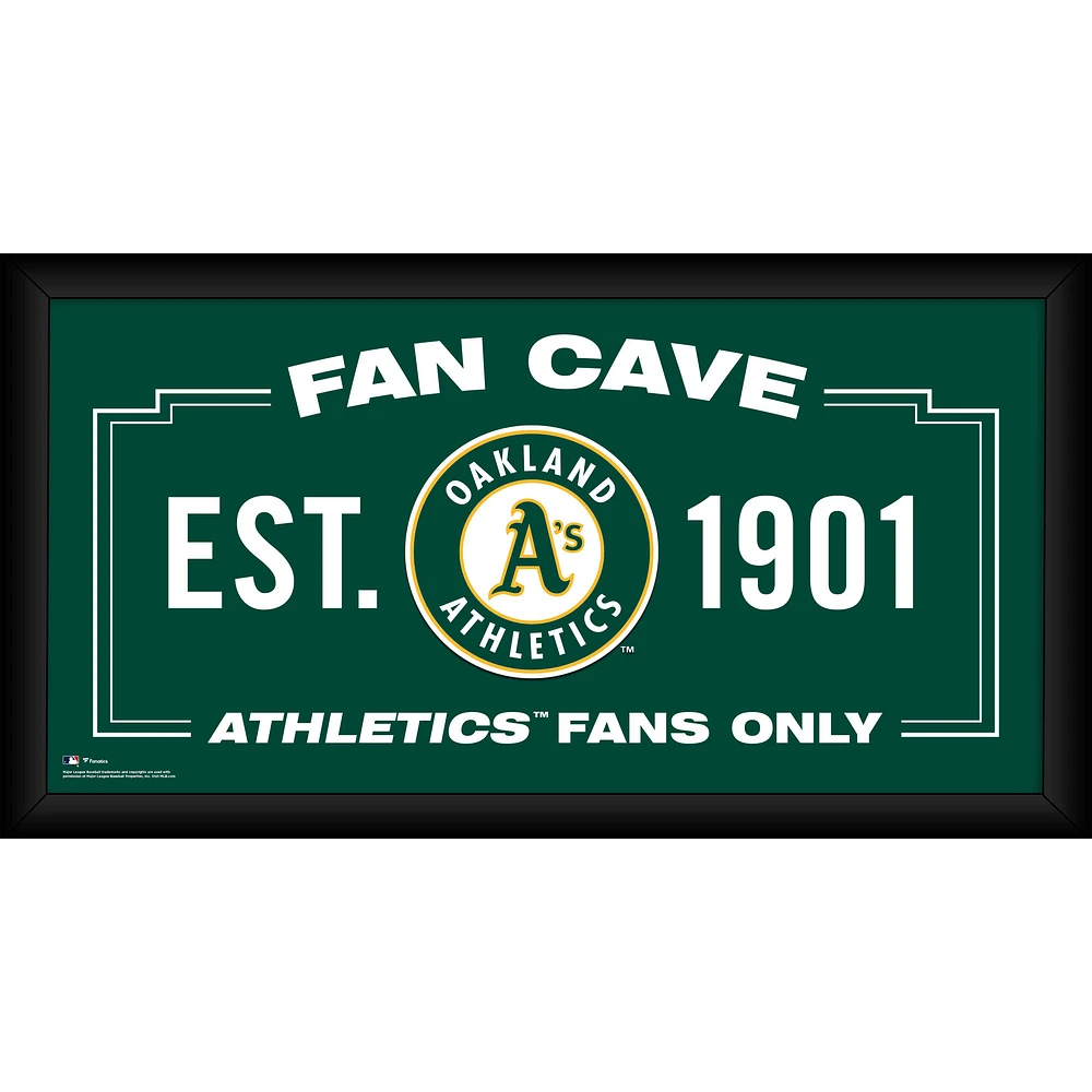 Oakland Athletics Framed 10" x 20" Fan Cave Collage