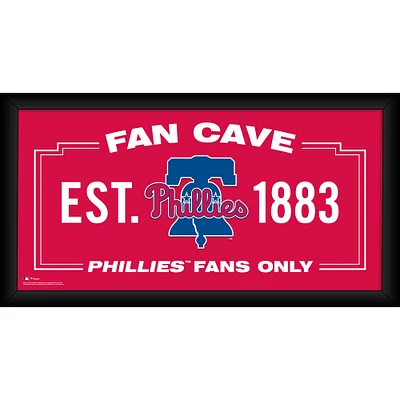 Philadelphia Phillies Framed 10" x 20" Fan Cave Collage