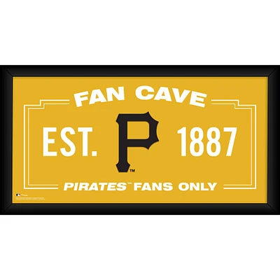 Pittsburgh Pirates Framed 10" x 20" Fan Cave Collage