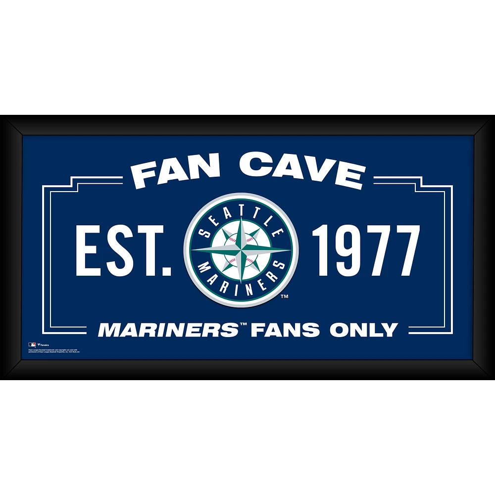 Seattle Mariners Framed 10" x 20" Fan Cave Collage