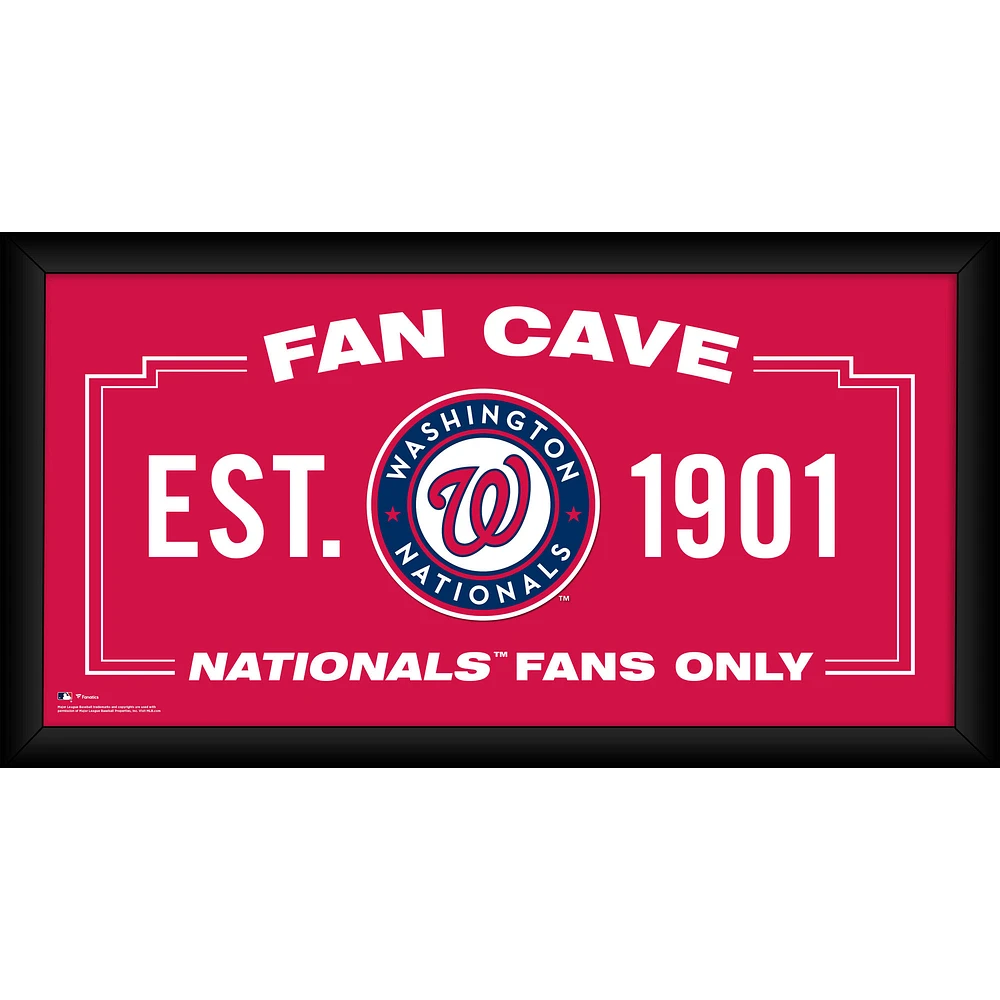 Washington Nationals Framed 10" x 20" Fan Cave Collage
