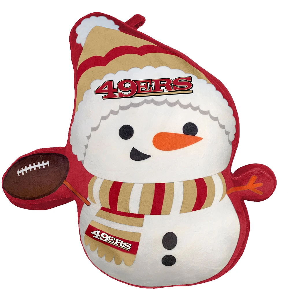 San Francisco 49ers Holiday Snowman Plushlete Pillow
