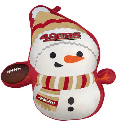 San Francisco 49ers Holiday Snowman Plushlete Pillow