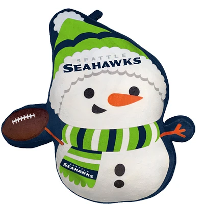 Seattle Seahawks Holiday Snowman Plushlete Pillow