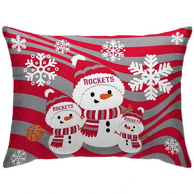 Houston Rockets 20'' x 26'' Holiday Snowman Bed Pillow