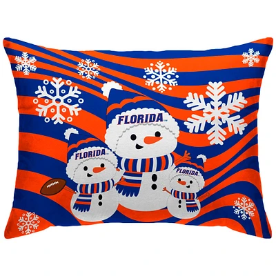 Florida Gators 20'' x 26'' Holiday Snowman Bed Pillow