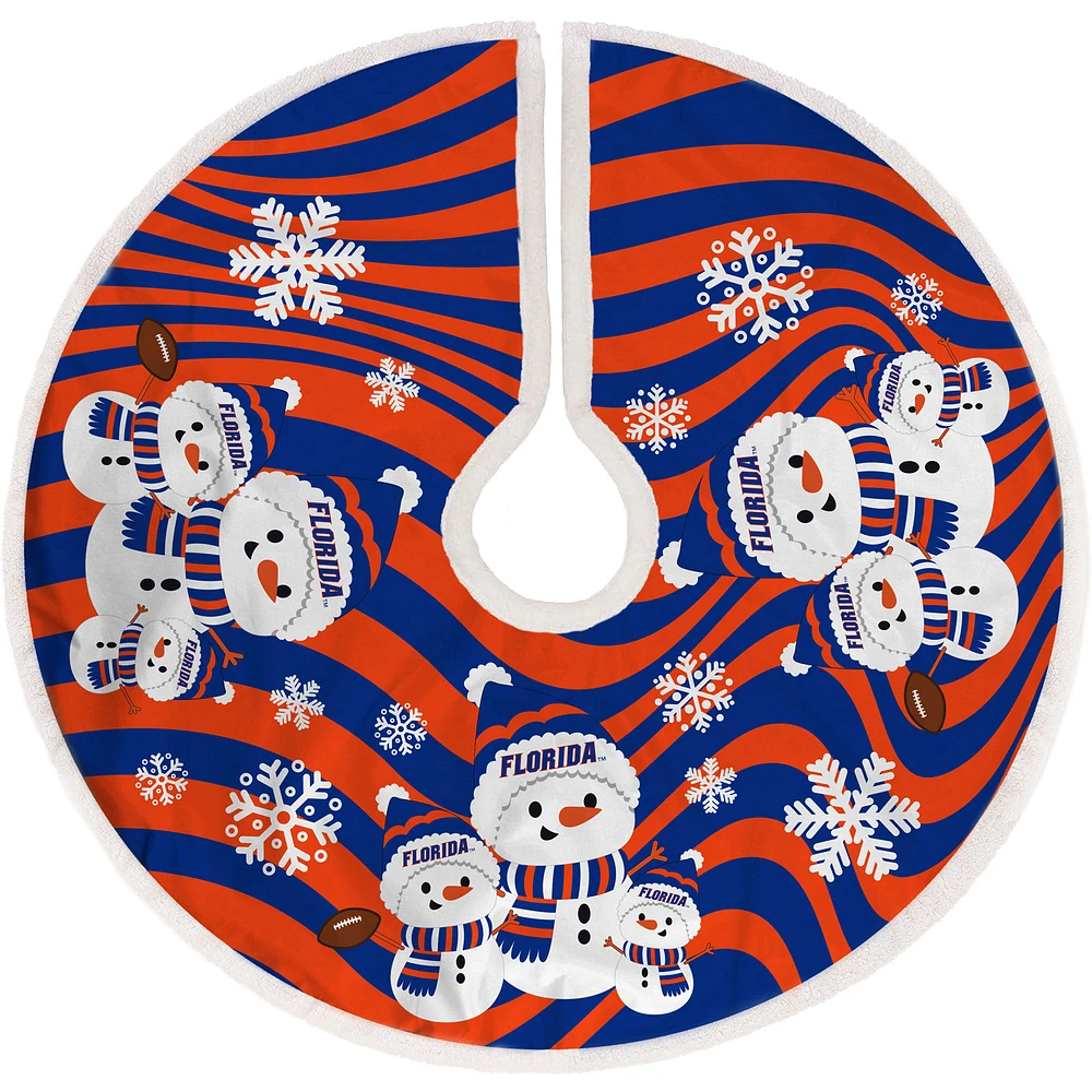 Florida Gators Snowman Sherpa Christmas Tree Skirt