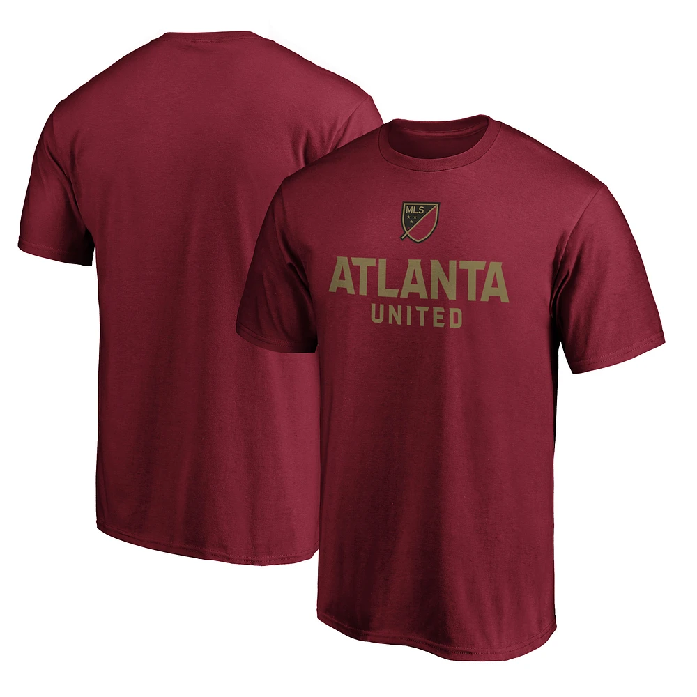 Men's Red Atlanta United FC Shielded Logo T-Shirt