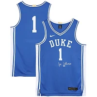 Zion Williamson Duke Blue Devils Autographed Blue Nike Swingman Jersey