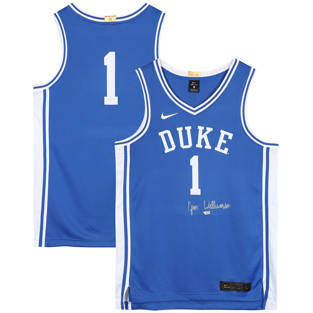 Zion Williamson Duke Blue Devils Autographed Blue Nike Swingman Jersey