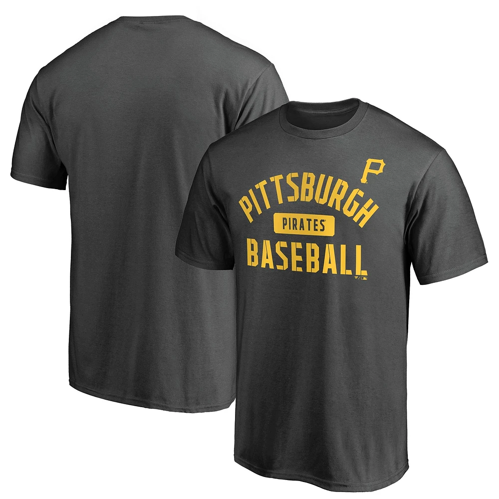 Men's Charcoal Pittsburgh Pirates Iconic Primary Pill T-Shirt