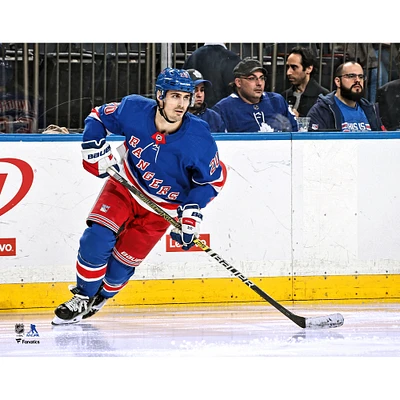 Chris Kreider New York Rangers Unsigned Blue Jersey Skating Photograph