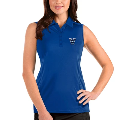 Women's Antigua Royal Villanova Wildcats Tribute Sleeveless Polo