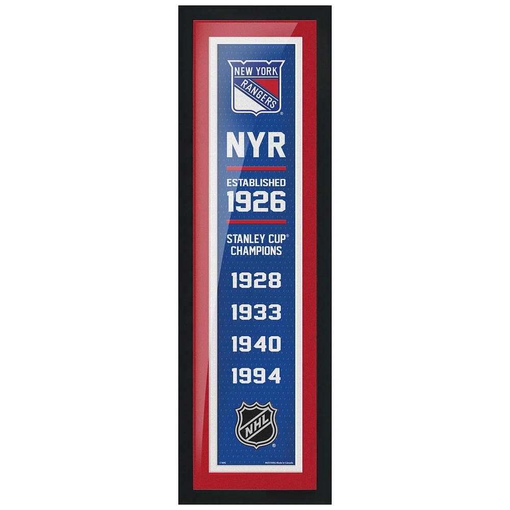 New York Rangers 6" x 22" Empire Framed Artwork