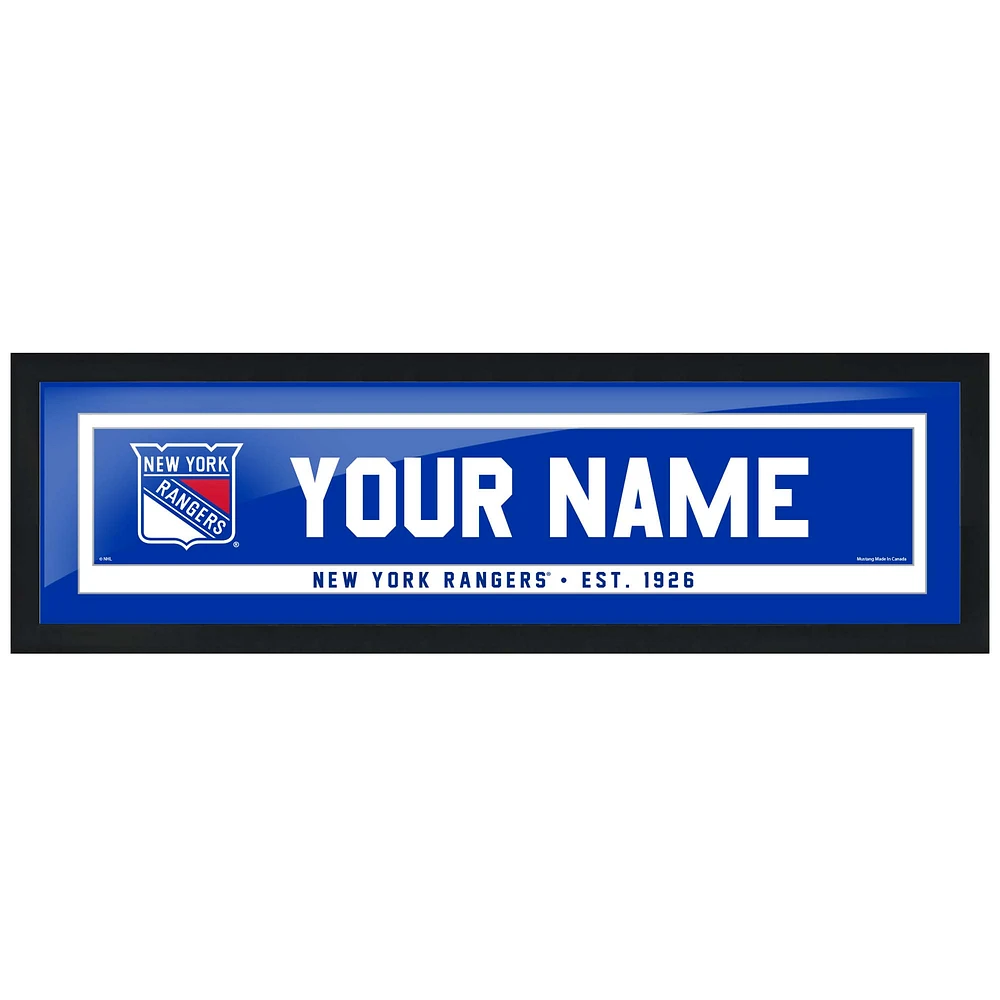 New York Rangers 6" x 22" Team Personalized Picture Frame