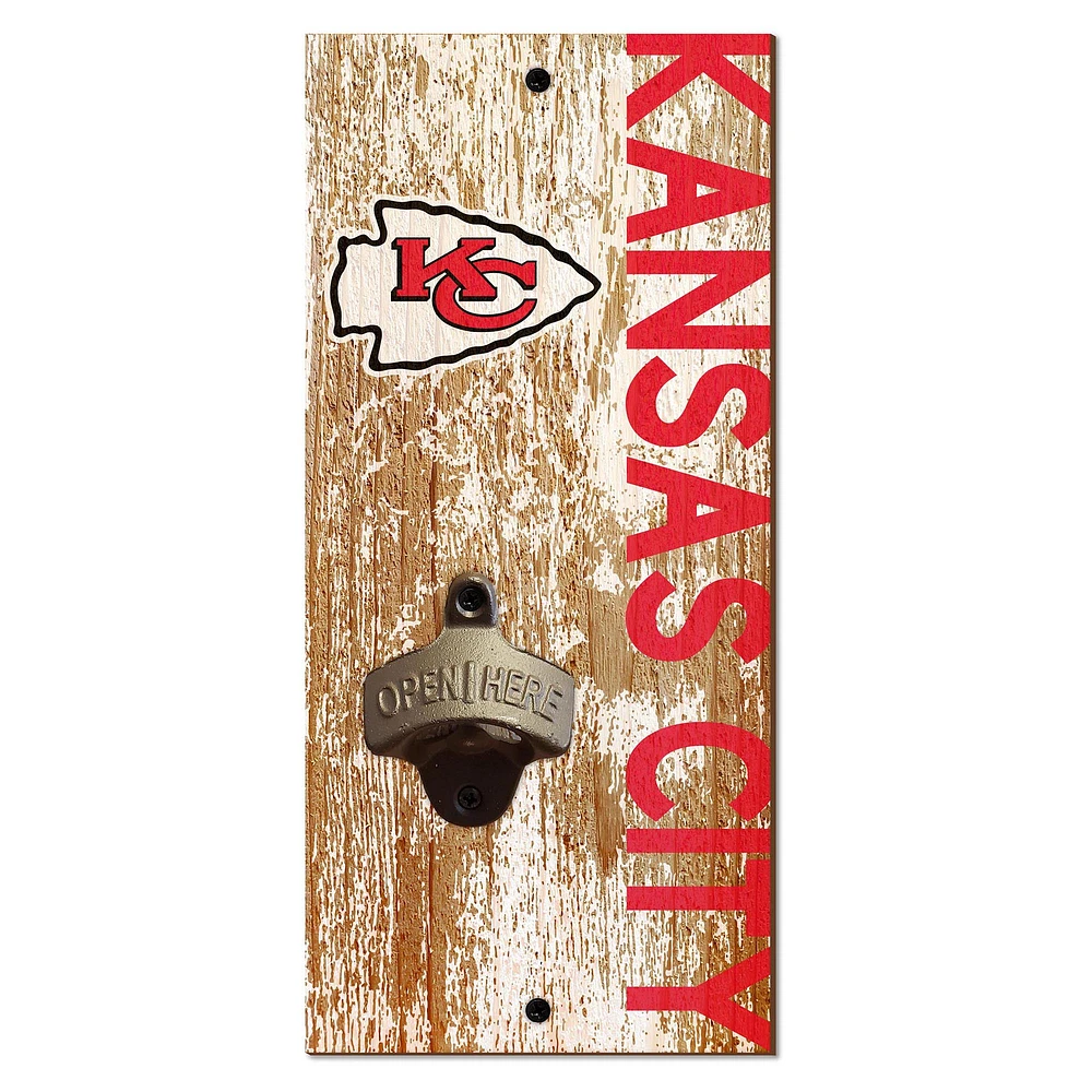 Kansas City Chiefs Distressed Bottle Opener