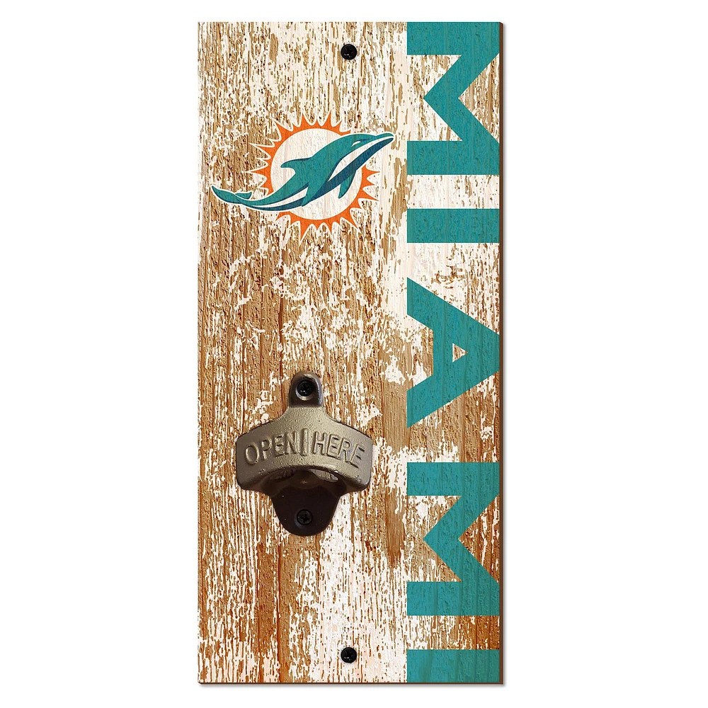Miami Dolphins Distressed Bottle Opener