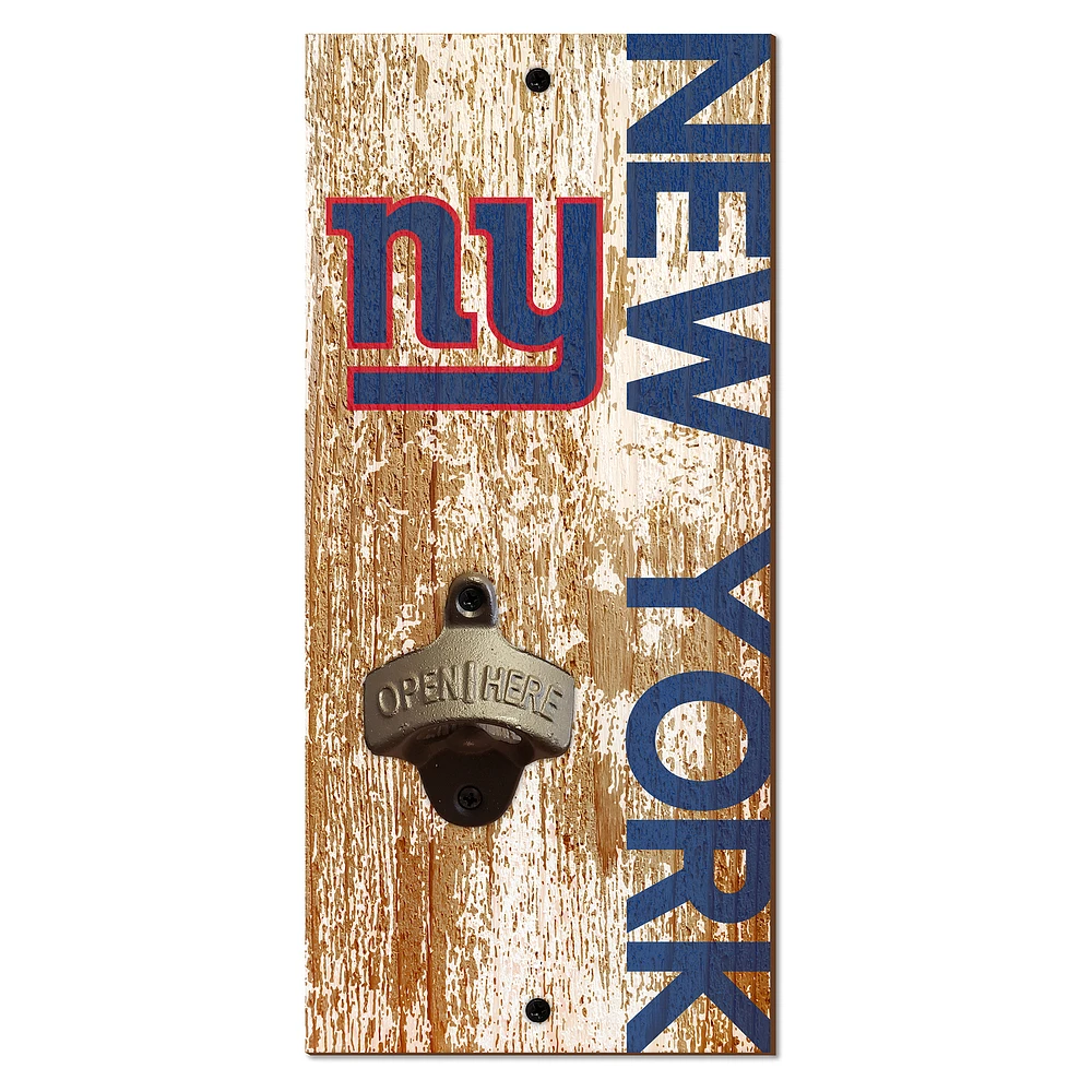 New York Giants Distressed Bottle Opener