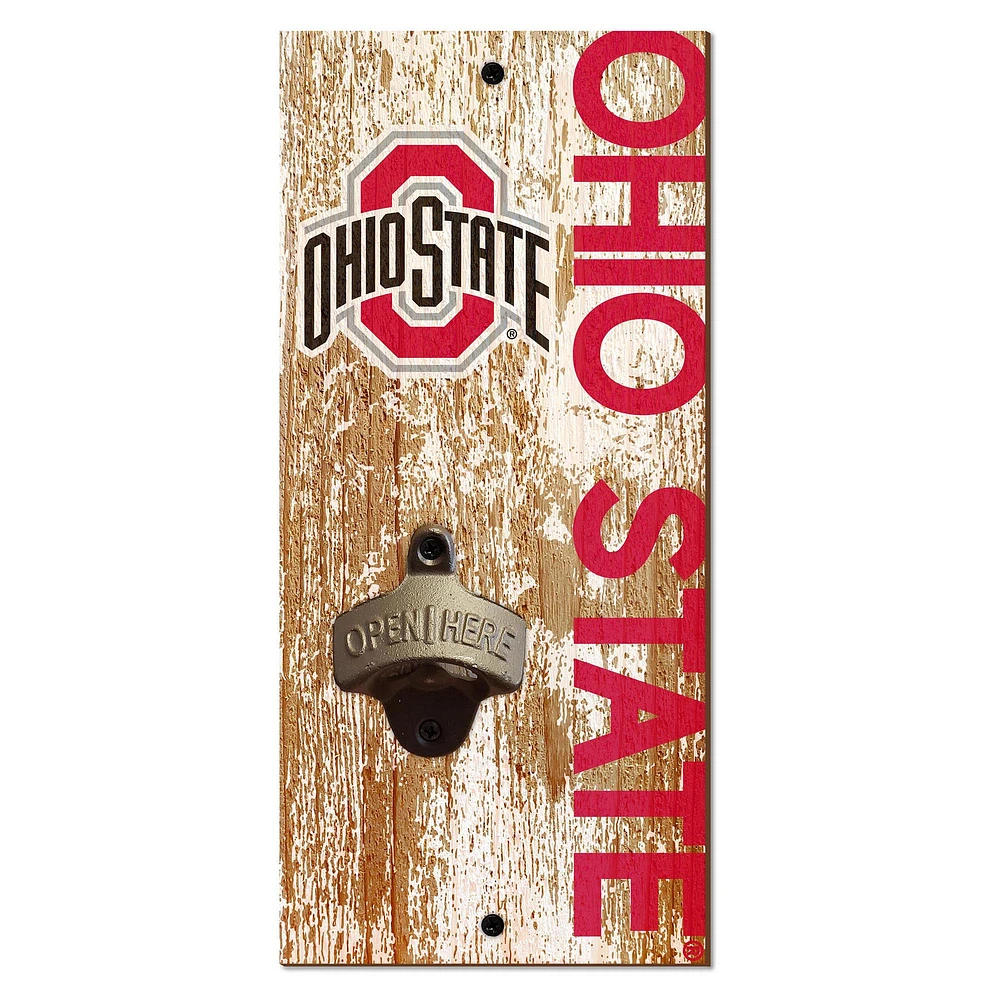 Ohio State Buckeyes Distressed Bottle Opener