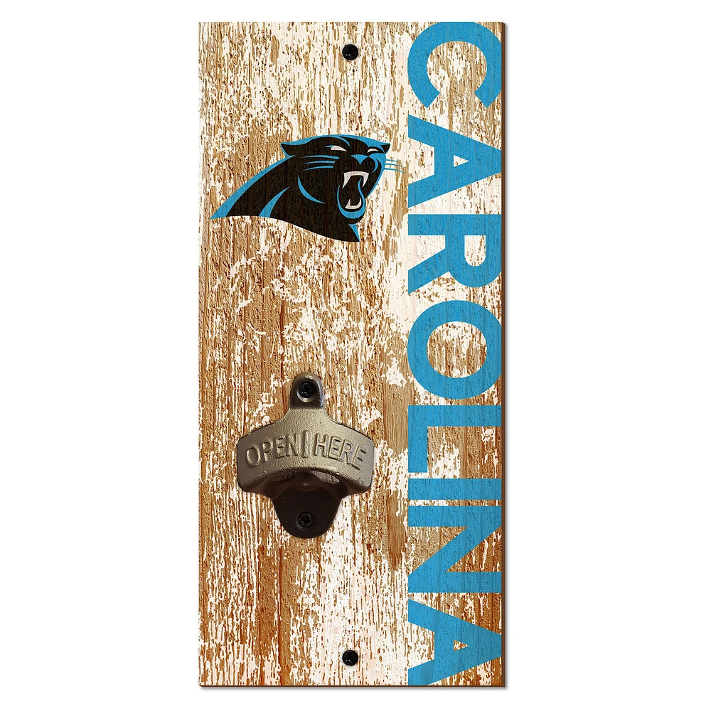 Carolina Panthers Distressed Bottle Opener