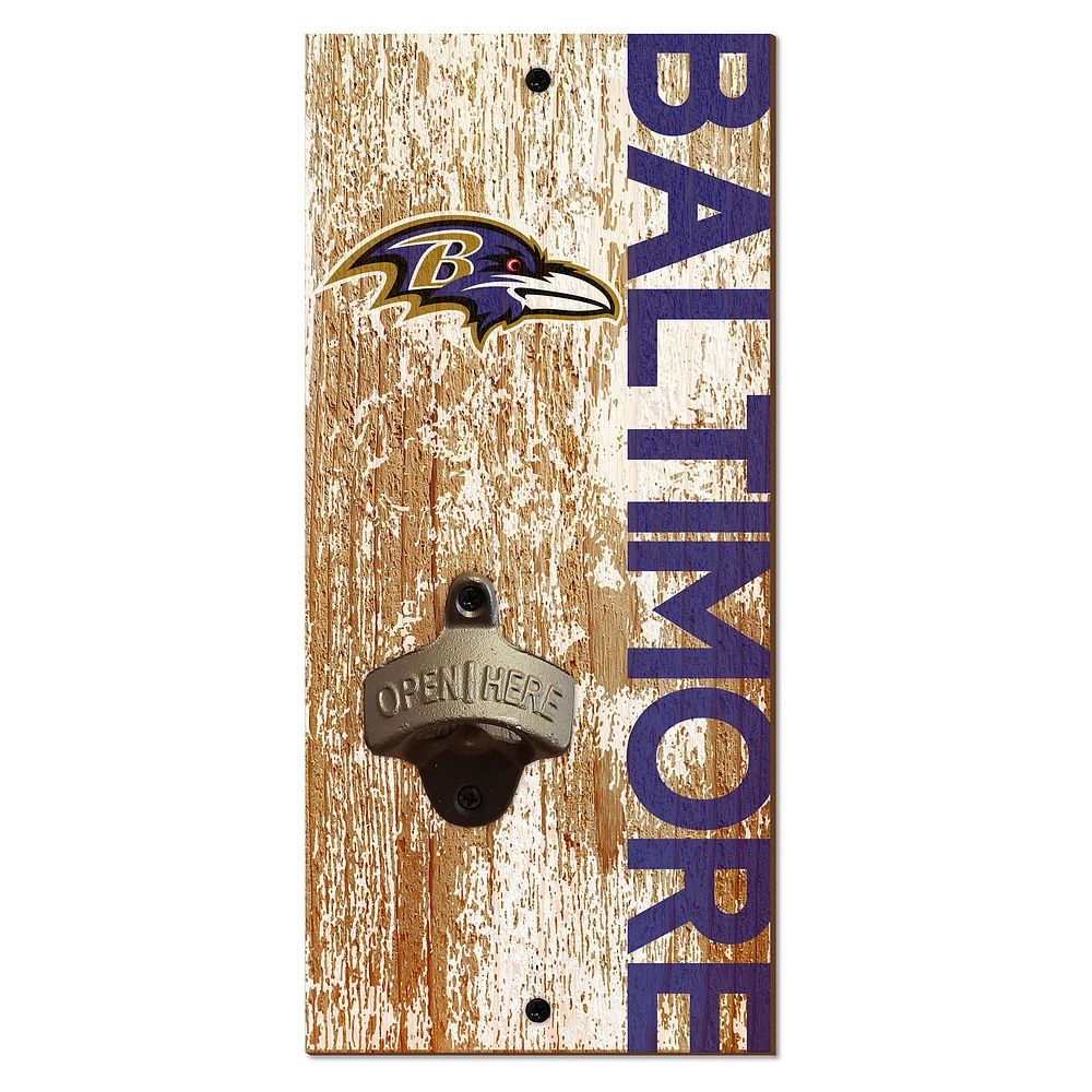 Baltimore Ravens Distressed Bottle Opener
