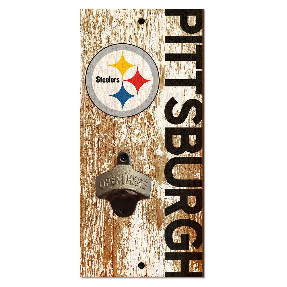 Pittsburgh Steelers Distressed Bottle Opener