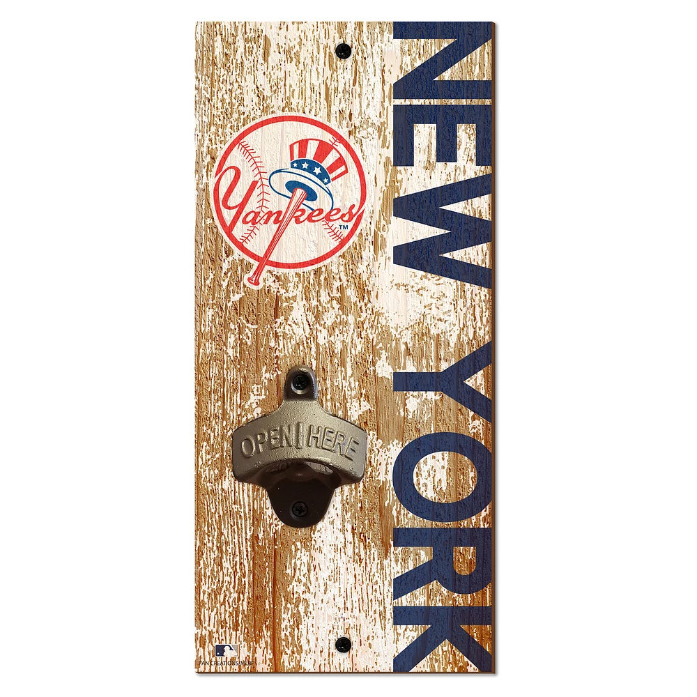 New York Yankees Distressed Bottle Opener