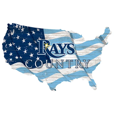 Tampa Bay Rays USA Flag Cutout Sign