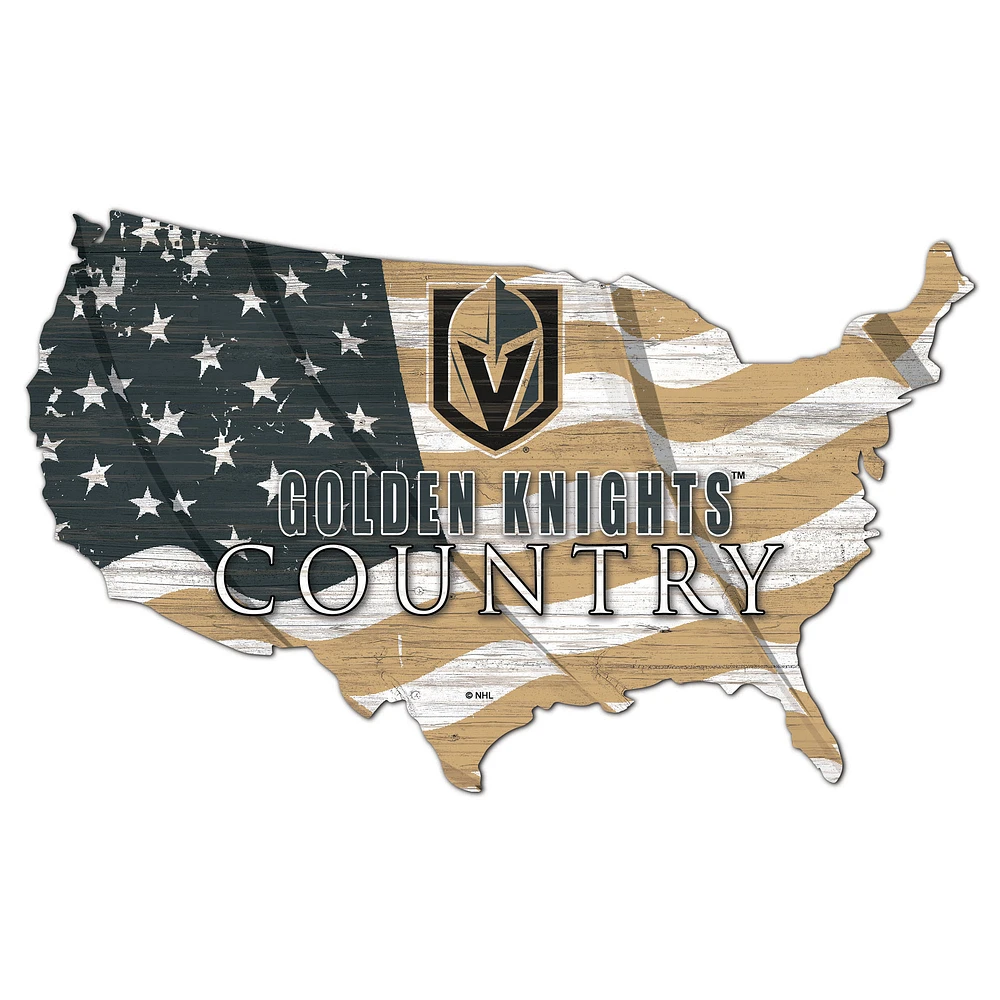 Vegas Golden Knights USA Flag Cutout Sign
