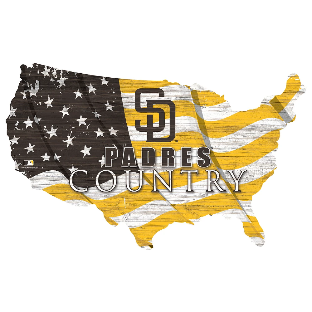 San Diego Padres USA Flag Cutout Sign