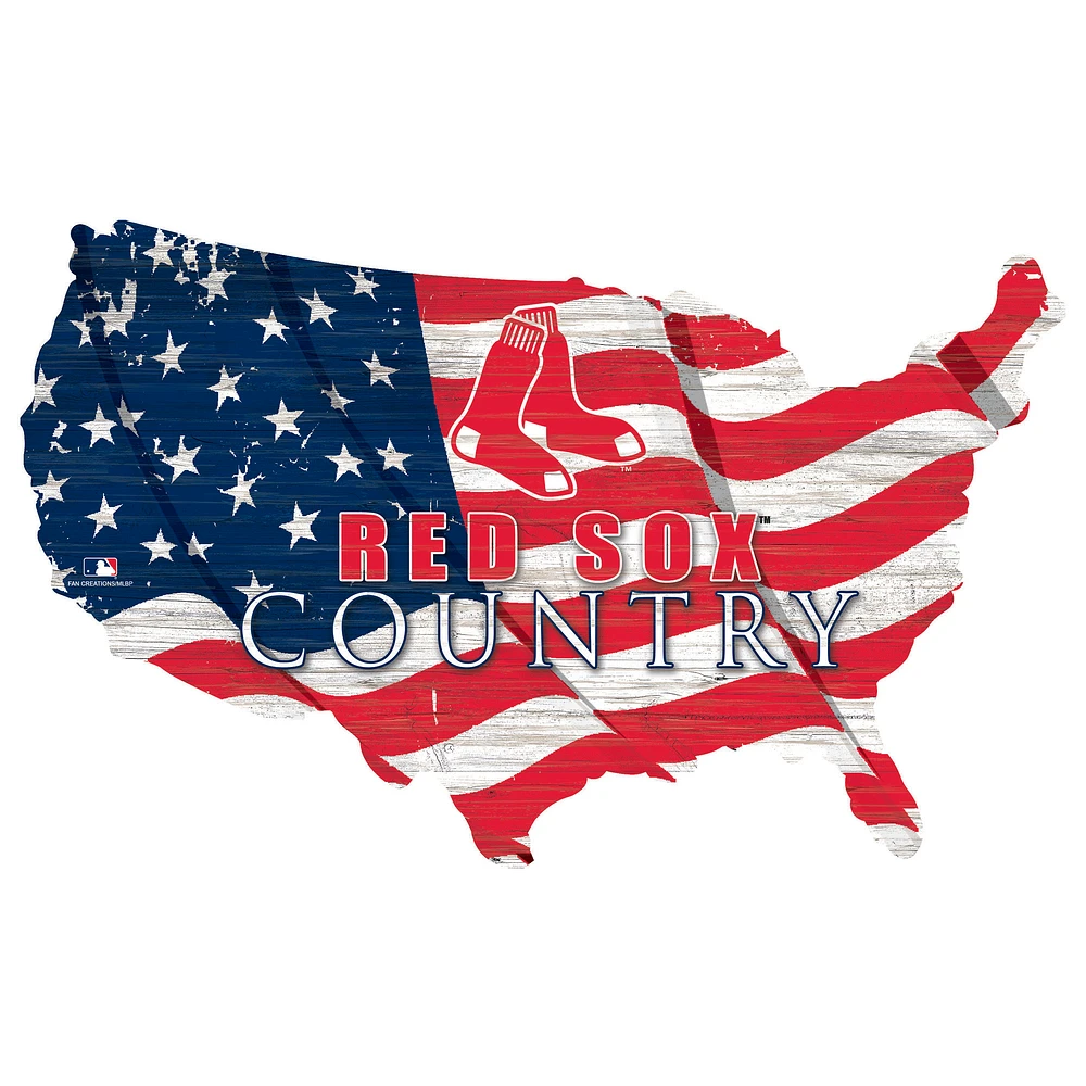 Boston Red Sox USA Flag Cutout Sign