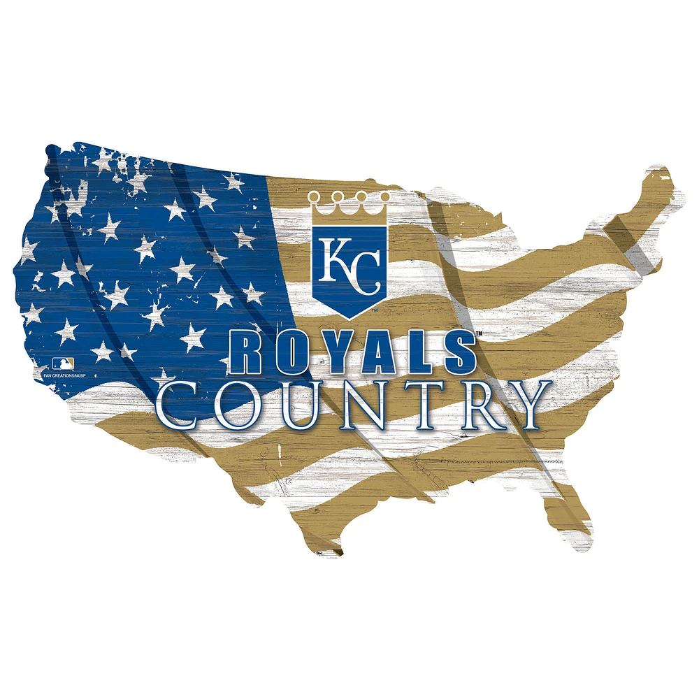 Kansas City Royals USA Flag Cutout Sign
