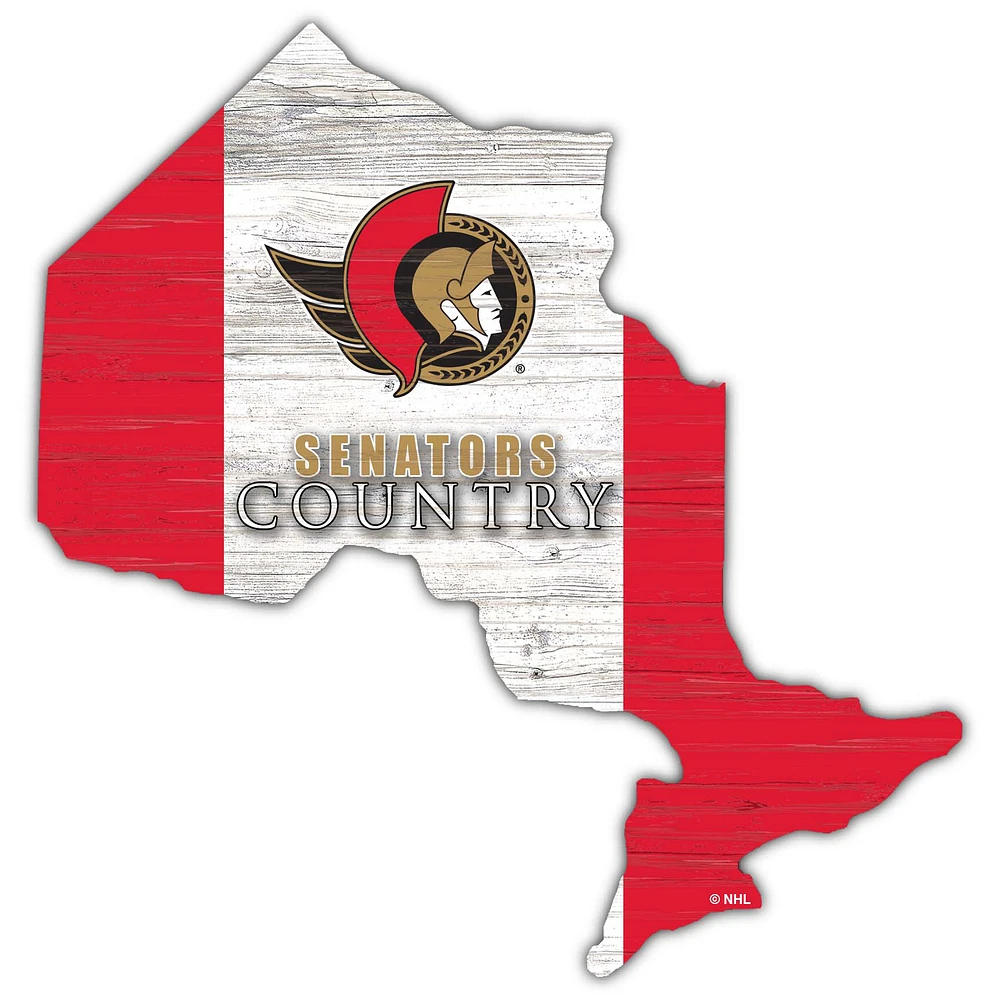Ottawa Senators 18'' x 18'' Flag Cutout Sign
