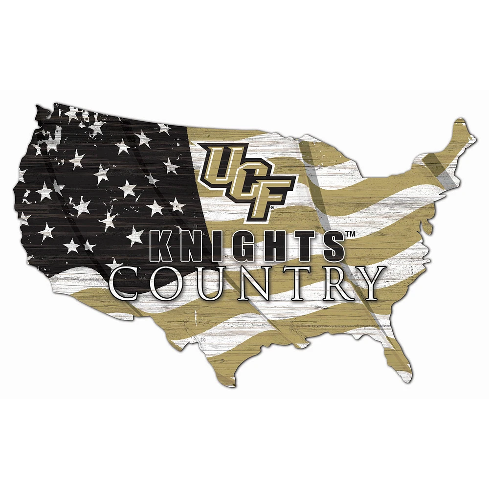 UCF Knights USA Flag Cutout Sign