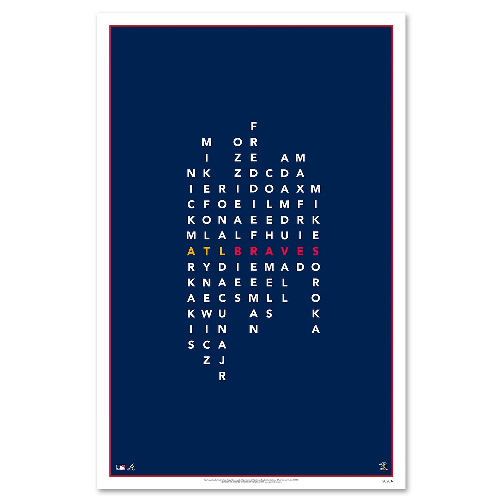 Atlanta Braves 11'' x 17'' Acrostic Baseball Poster