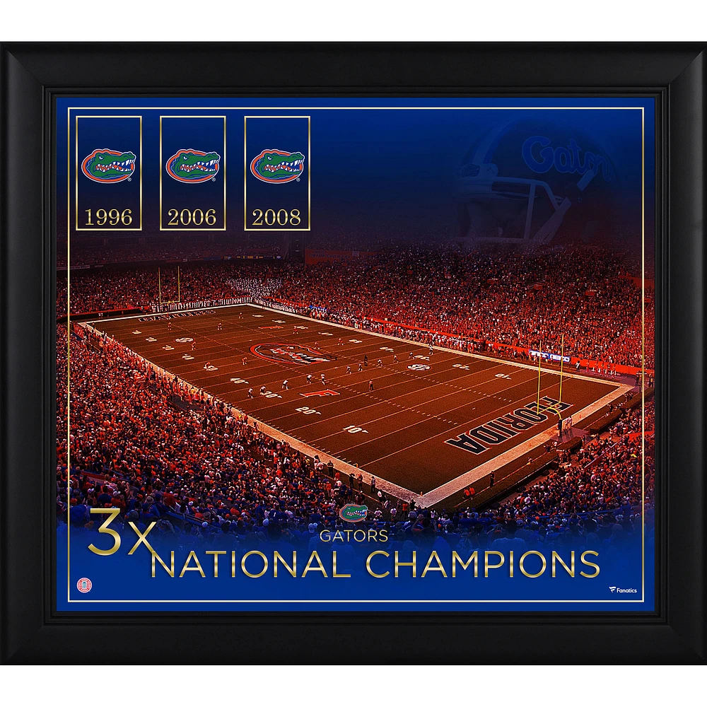 Florida Gators Framed 15" x 17" Football Championship Count Collage